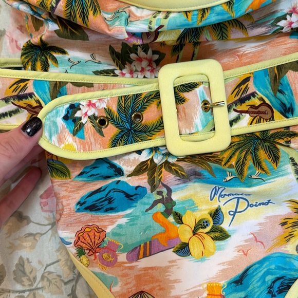 MERMAID POINT Belted Alémais one piece swimsuit size S from Shopbop ☀️💐 - Picture 6 of 10